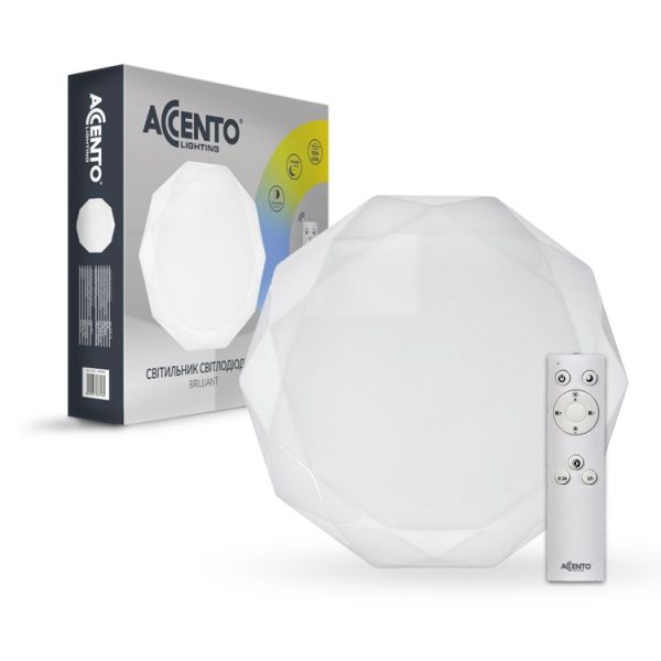 Светильник светодиодный Accento lighting AC1500 Brilliant с пультом ДУ 36 Вт белый 3000-6500 К 