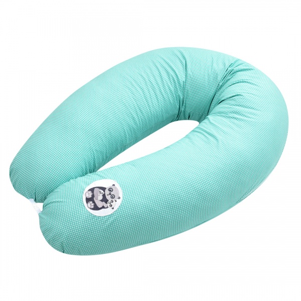 Подушка для годування IDEIA Горошок з карабіном 30x190 см ментоловий 4820227285013 