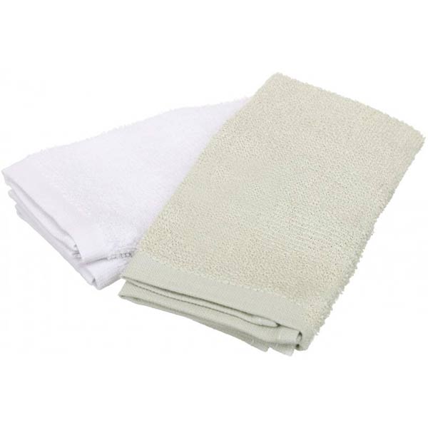 Набір рушників в корзинці Fish 6 шт 30x30 см оливковий з білим