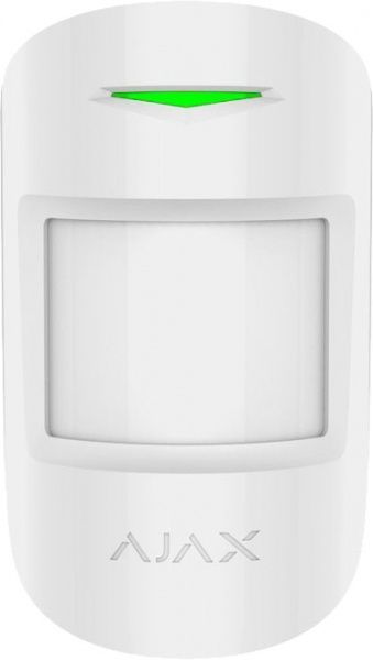 Беспроводной датчик движения и разбития стекла Ajax CombiProtect white
