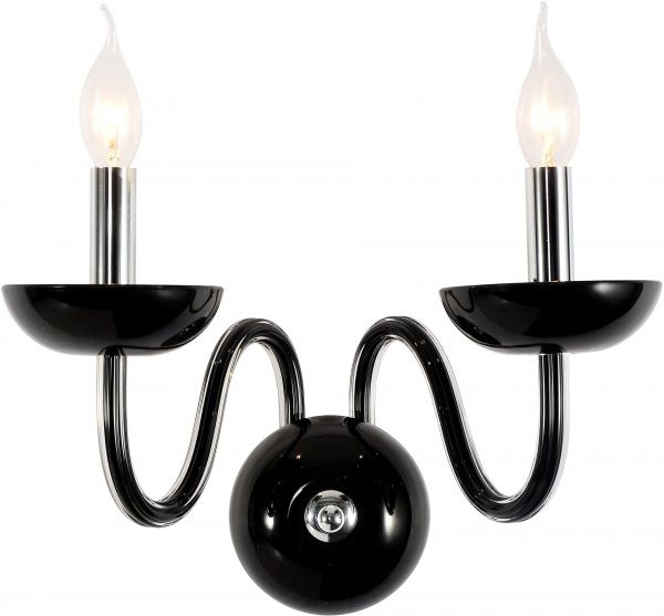 Бра Victoria Lighting 2x40 Вт E14 черный Delizia/AP2 black 