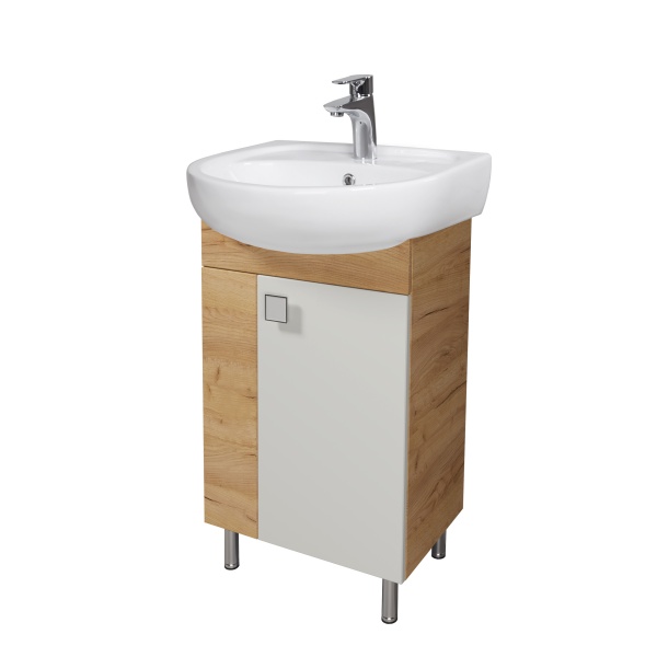 Тумба Мойдодир Доміно 50 Craft з умивальником Kolo Solo 50 підлогова