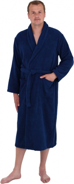 Халат махровый мужской Ideal р. XL темно-синий
