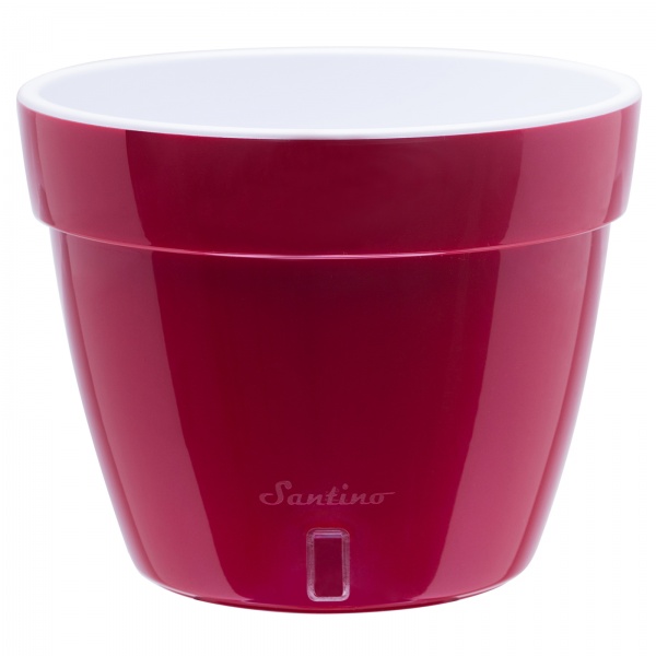 Вазон пластиковый Santino АСТІ 18 л круглый красный 