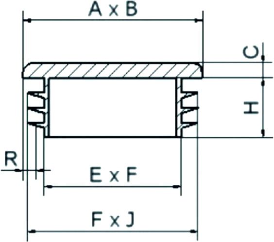 Заглушка STOREHOUSE внутрішня прямокутна ZP 20x30