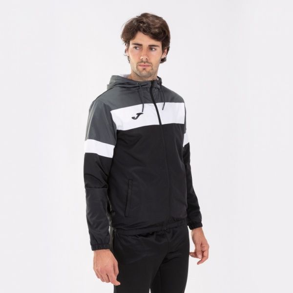 Ветровка Joma CREW IV RAINJACKET BLACK-ANTHRACITE 101576.110 L черный