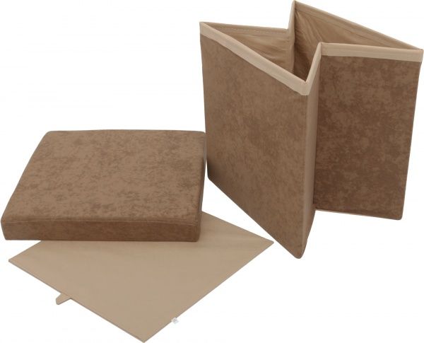 Ящик-пуф складной Тарлев 1124PF коричневий Айова 380x375x375 мм