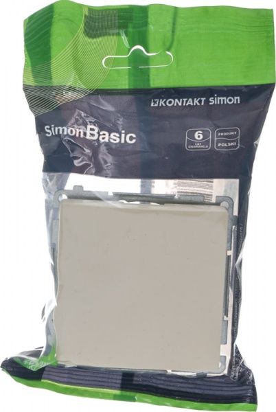 Вимикач одноклавішний Simon Basic без підсвітки 10 А 250В кремовий BMW1.01/12
