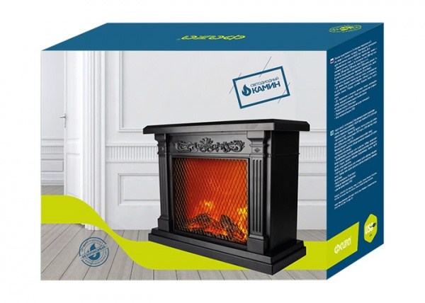 Настільна лампа декоративна ФАZА Камін FL-L42USB чорний 5034457 