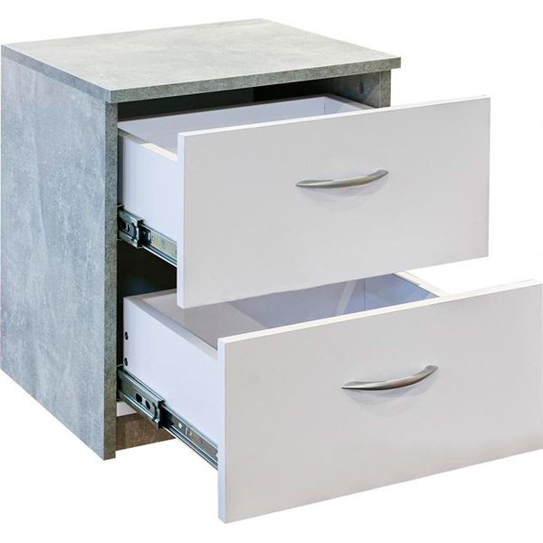 Тумба прикроватная Опава бетон/нимфея альба