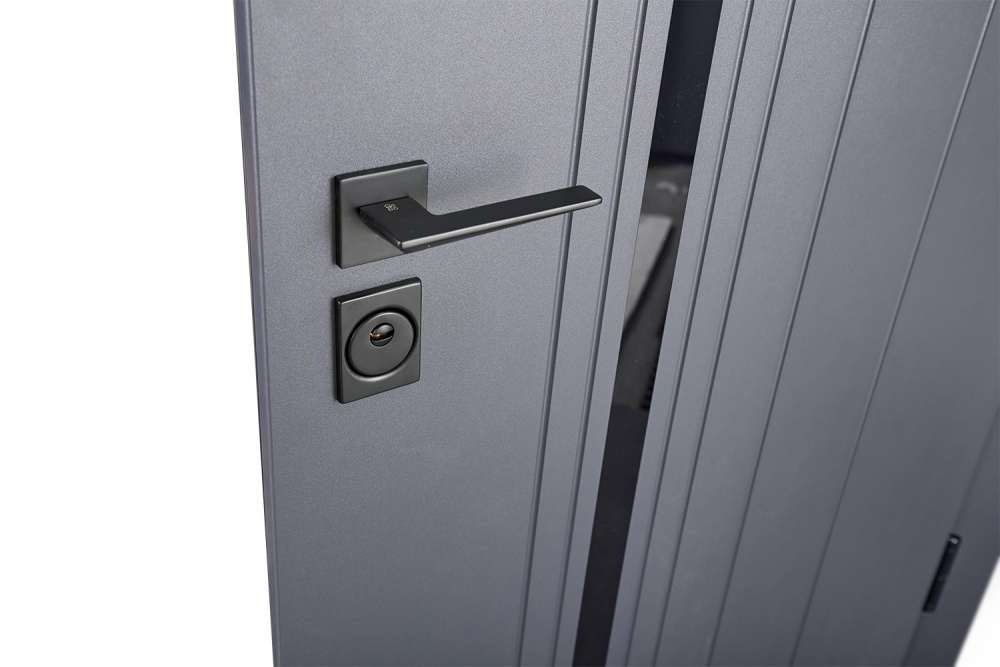 Дверь входная Abwehr КС (581+551) 086R (АЦС)+(ОксБ) антрацит / бетон снежный 2050х860 мм правая