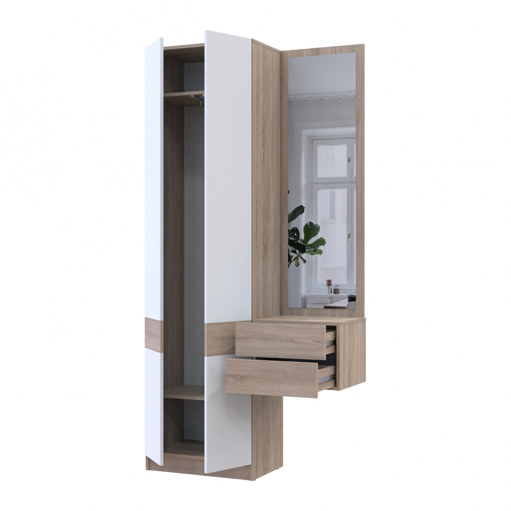 Прихожая Doros Сола 1+2 2150х1050х400 мм дуб сонома