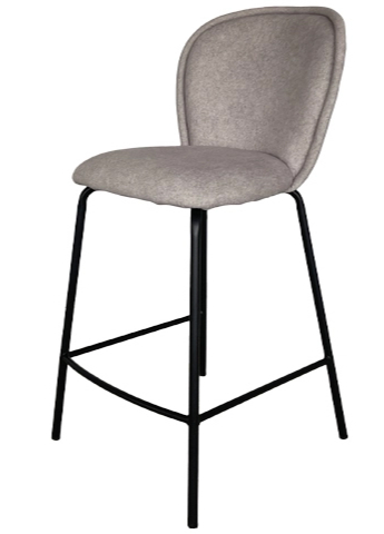 Стілець Prestol Сімпл 470х550х960 мм світло-сірий / чорний