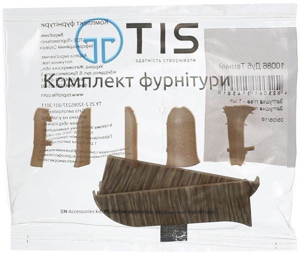 Комплект заглушок ПЛГЗК-0086 ТІС дуб темний 
