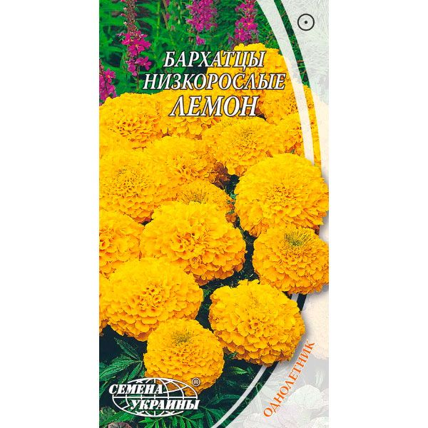 Семена Украины Бархатцы низкорослые Лемон 0.5 г