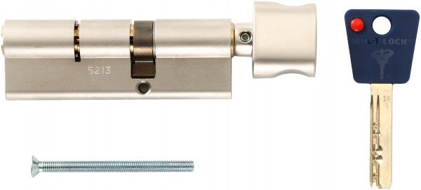 Цилиндр Mul-T-Lock 7х7 35x55 ключ-вороток 90 мм никель