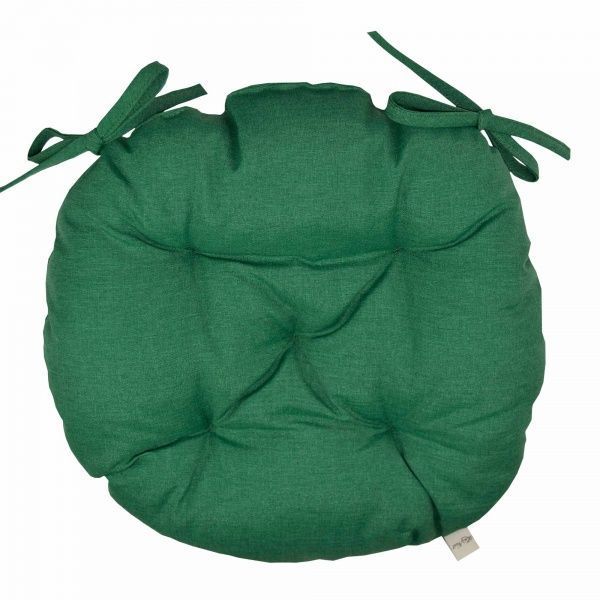 Подушка на стул РОУЗ зеленая круглая La Nuit