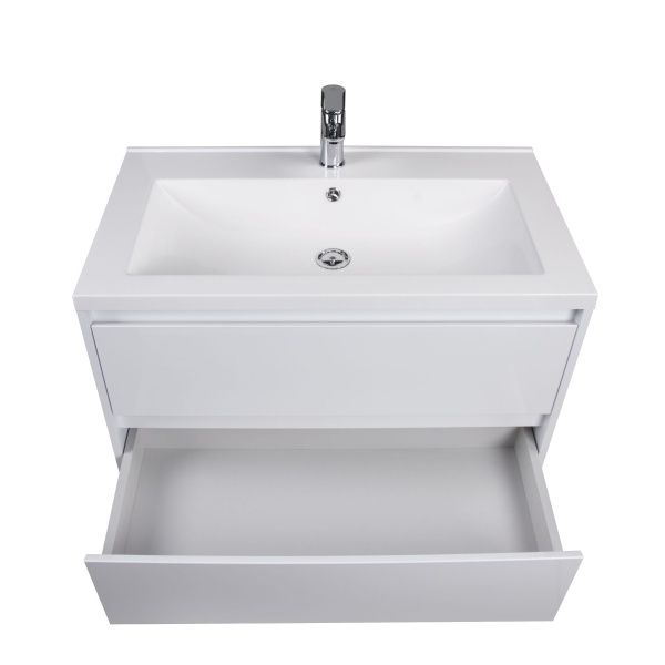 Тумба подвесная Мойдодыр Marko 80 с умывальником Cosmopolitan 80