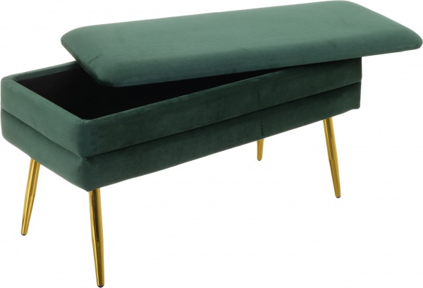 Сундук-пуф для хранения Pierre зеленый 79,5х37,5х42 см 