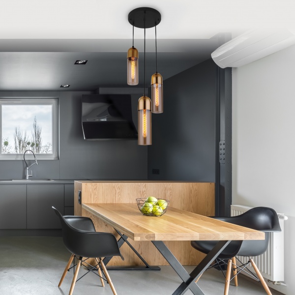 Підвіс Strotskis Airon 3x40 Вт E27 бурштиновий 50180/3 (бурштиновий) 