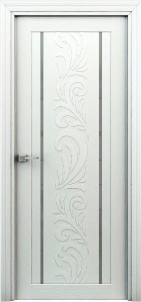 Дверне полотно Інтер'єрні двері Весна ПГО 800 мм біла перлина 