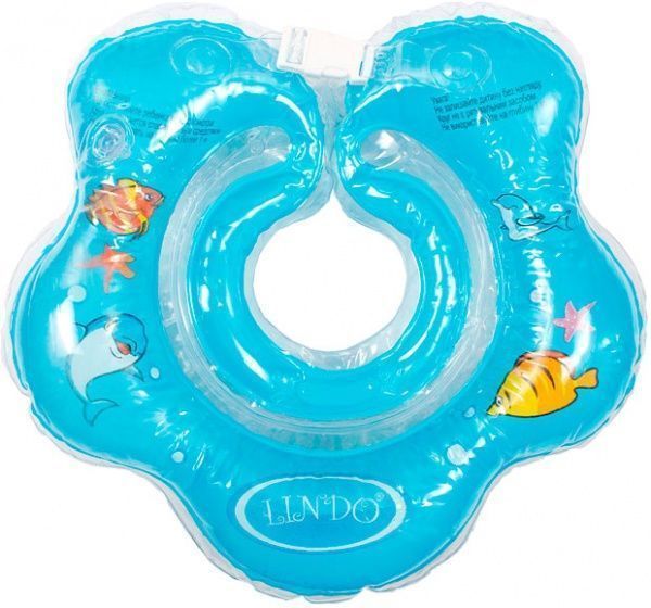 Круг надувной Lindo на шею для купания младенцев LN-1560