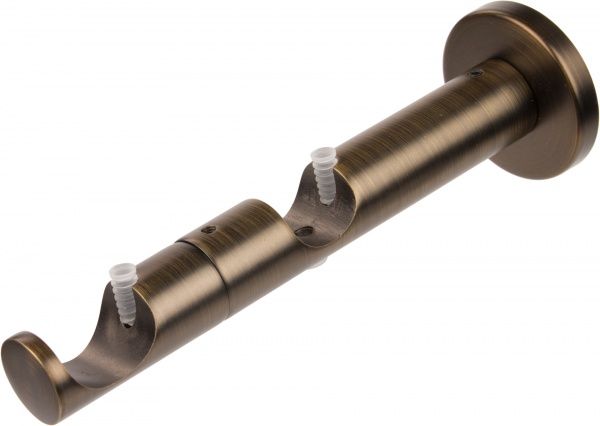 Тримач для карниза Gardinia Windsor подвійний набірний d25/20 мм бронзовий 
