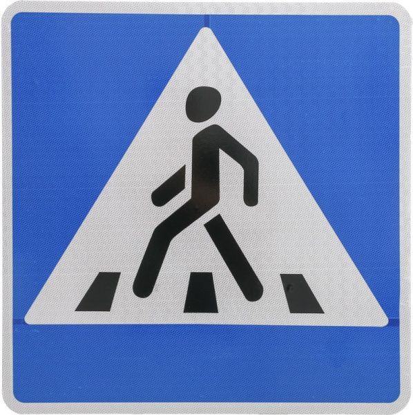 Знак дорожный 5.35.1 (IІ тип, 2014) Пешеходный переход правосторонний