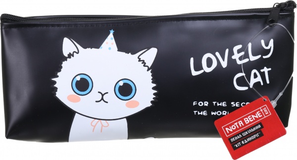 Пенал шкільний Кіт-єдиноріг Nota Bene чорний