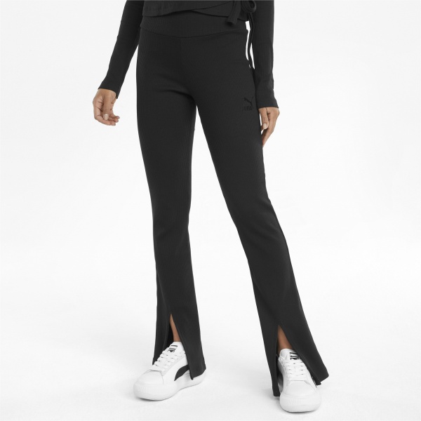 Штани Puma Classics Ribbed Slit Pants 53161401 р. XL чорний