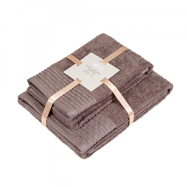 Набір рушників махрових Scarlet коричневий Homeline 