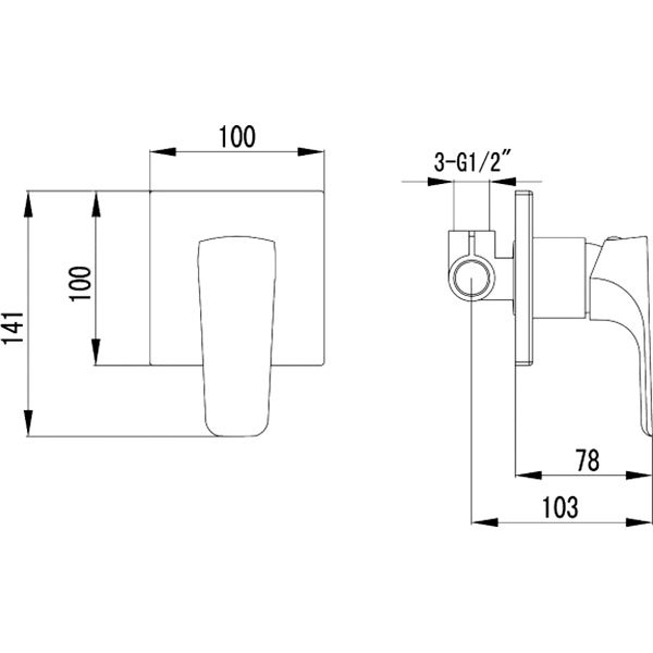 Смеситель для душа Imprese Valtice VR-15320(Z)