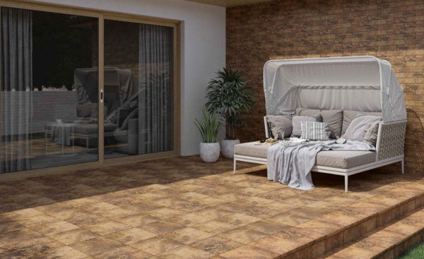 Клинкерная плитка ARTEON OCHRA STOPNICA PROSTA 30х30 (1,17) Ceramika Paradyz