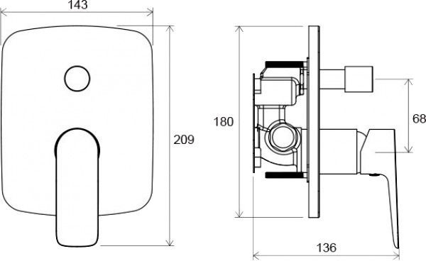 Смеситель для ванны Ravak Classic X070088