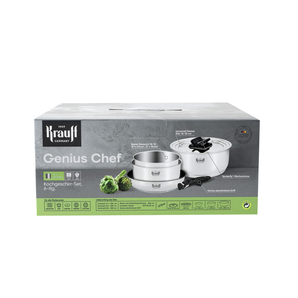 Набір посуду Krauff Genius Cook 6 предметів 26-303-015