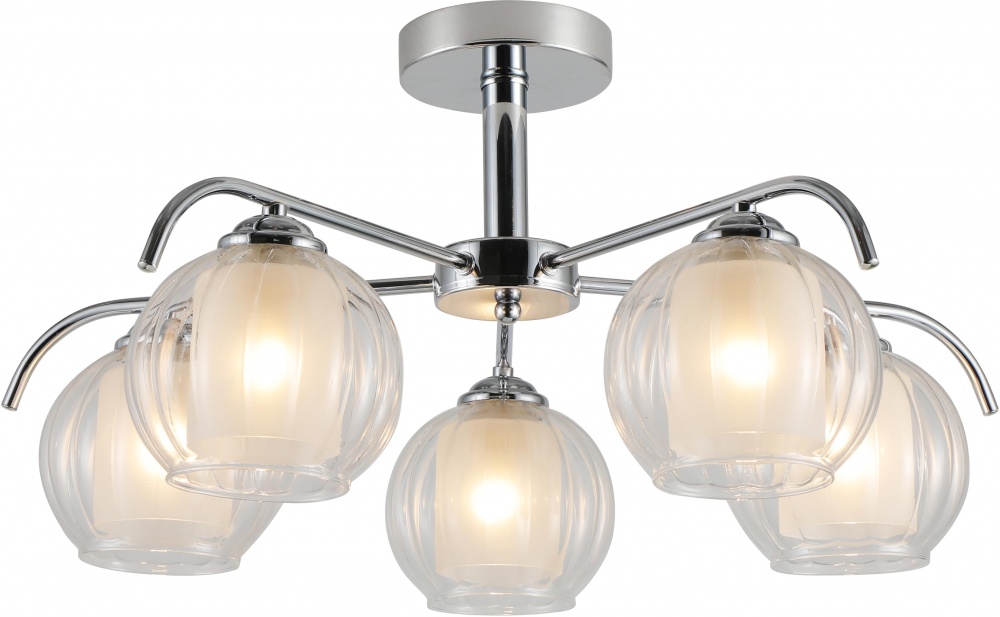 Люстра потолочная Sensio Aquarius 5x40 Вт E27 белый/хром ALG-07488/5