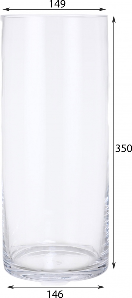Ваза скляна Wrzesniak Glassworks Циліндр 35 см прозора 17-319B