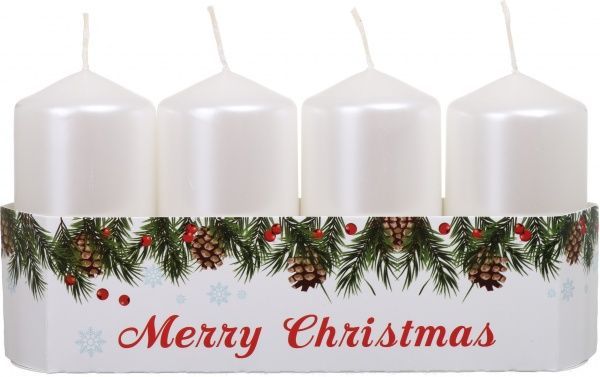 Набір свічок перламутрових 4 шт.