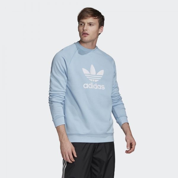 Світшот Adidas TREFOIL CREW FM3782 р. S блакитний