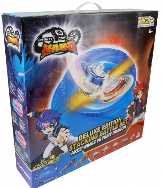 Пусковий пристрій Auldey Infinity Nado V Deluxe Battle Set комплект з двома дзиґами Ares' Wings vs Fiery Dragon Крила А EU634806H