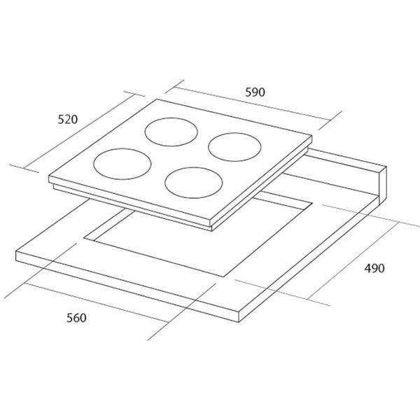 Варильна поверхня електрична Pyramida VCH 642/2 UCC