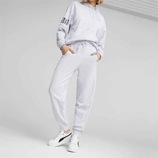 Брюки Puma POWER NOVA SHINE COLORBLOCK HIGH-WAIST PANTS TR 67444768 р. M голубой