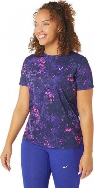 Футболка Asics ALL OVER PRINT SS TOP 2012C853-400 р.S синій