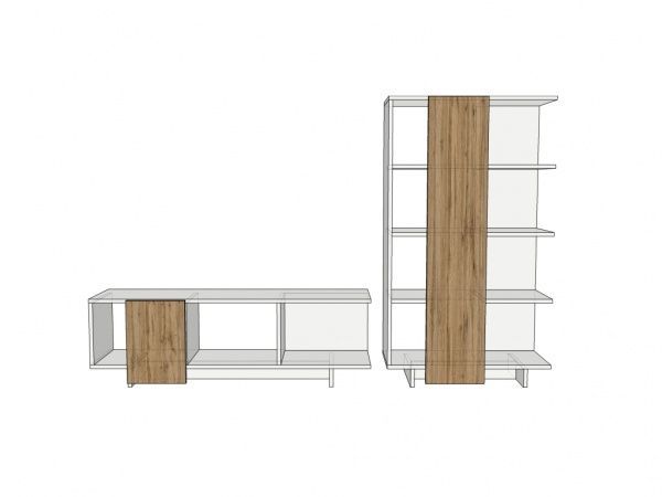 Стенка для ТВ Катания Lion дуб аппалачи 