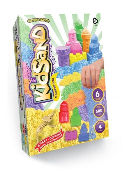 Кінетичний пісок Danko Toys KidSand 600 г укр. (6) в асортименті