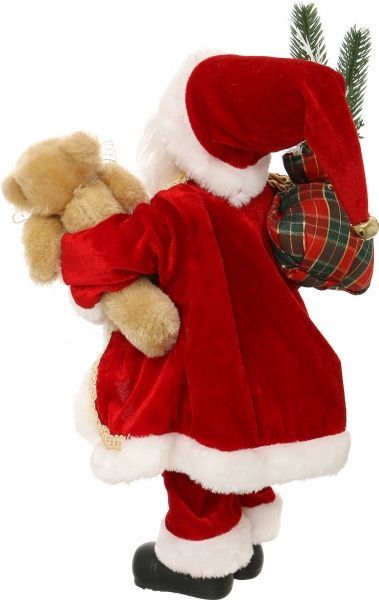 Декоративна фігура Дід Мороз червоно-зелений S16175C 40 см 