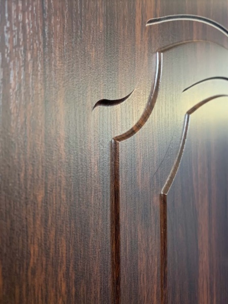 Двері вхідні Міністерство дверей КУ-Оптима горіх морений 2050х860 мм праві