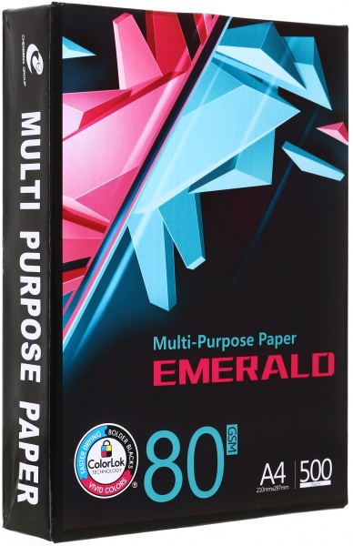 Папір офісний Emerald A4 80 г/м білий 500 аркушів 