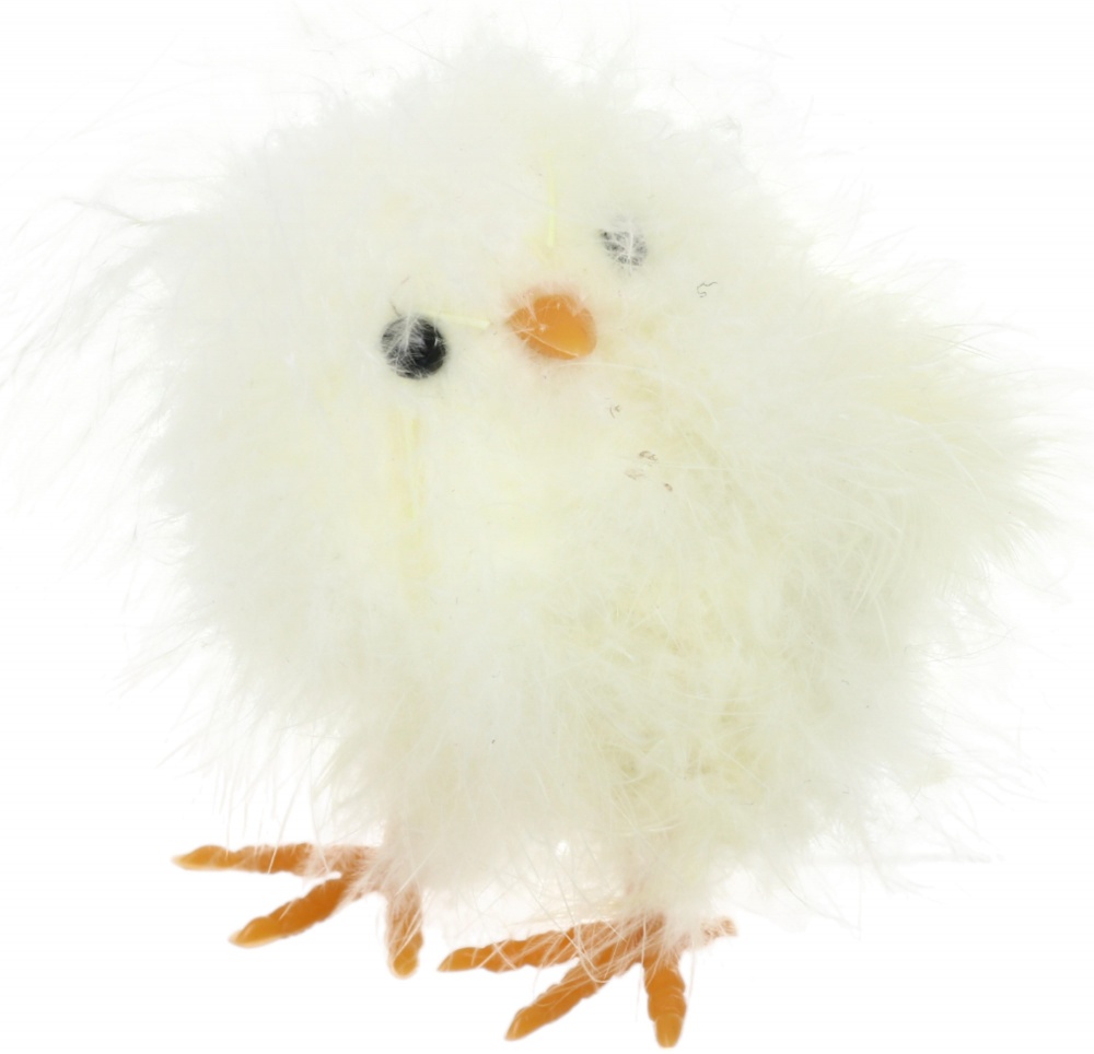 Декорация пасхальная Цыпленок пушистый желтый 10 см