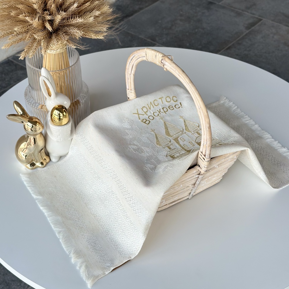 Полотенце пасхальное 695-25/00 33x73 см Эдельвика бежевый